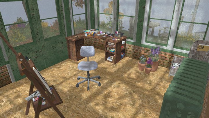 DAE Diorama - Grandma's House 3D Model