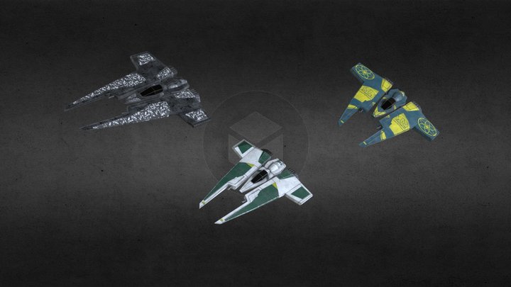 Protectorate StarFighter (Fang Fighter) 3D Model
