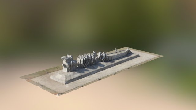 Monumento Bandeiras - Victor Brecheret (1953) 3D Model