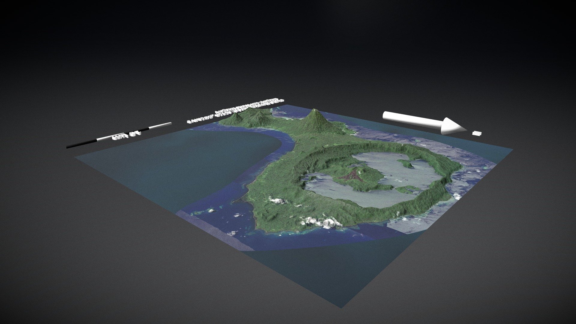 Lake Dakataua caldera, New Britain, PNG (x2)