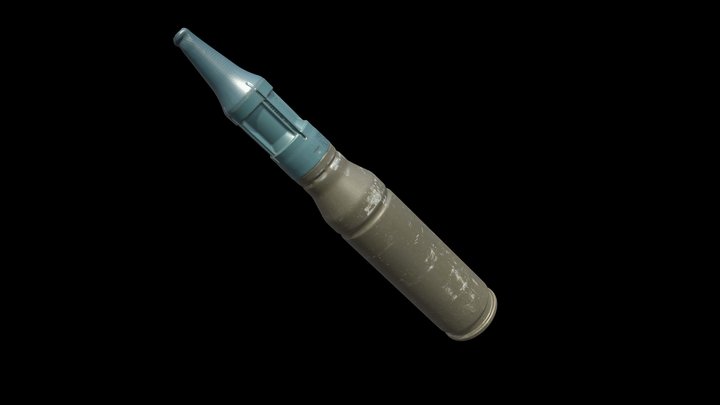 25mm ammunition 3D Model