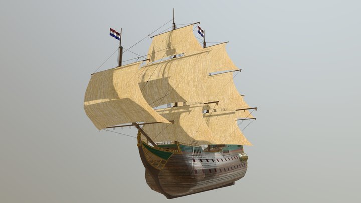 East Indiaman 3D Model