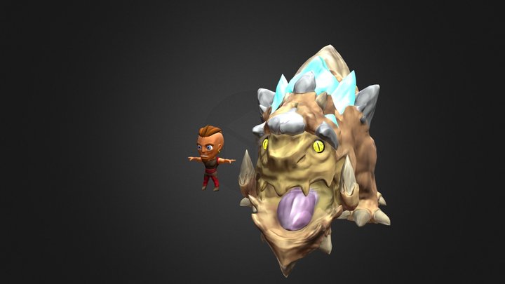 Pirate and his Beast 3D Model