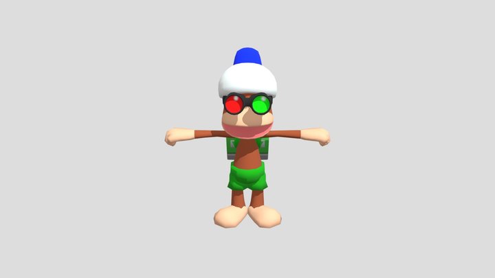 CRASHARKI's Green monkey – Modello 3D gratuito STL