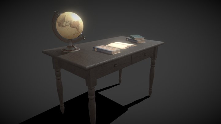 table with things 3D Model