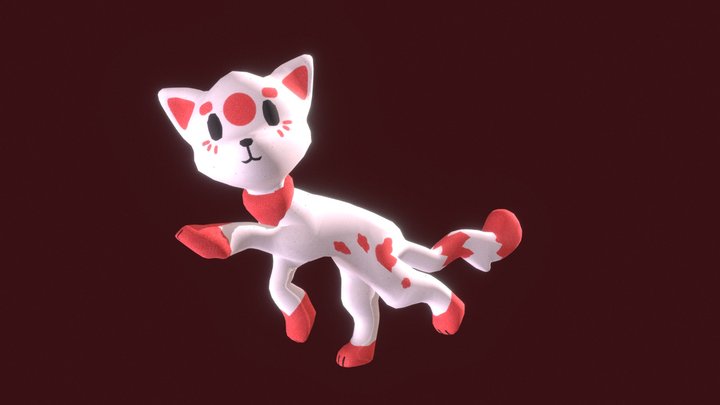Japanese Cat Neko 3D Model