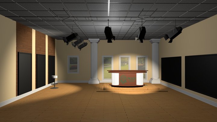 William Peace University News Room 3D Model