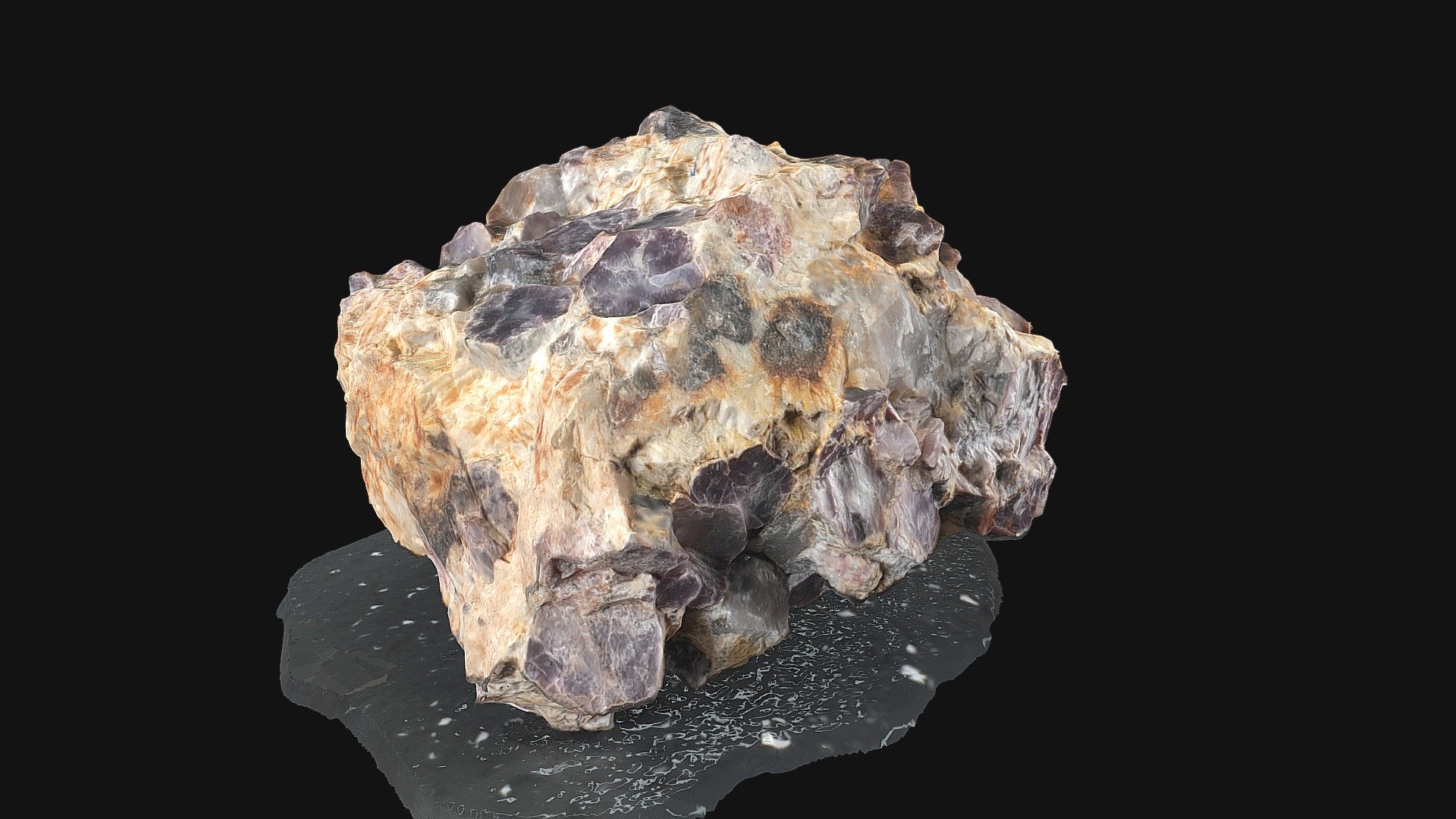 Lepidolith rock sample — Sketchfab embed 3D viewer