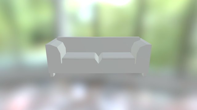 Low-Poly Couch 3D Model