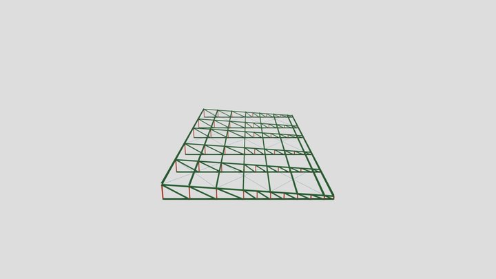 COBERTURA SALÃO DIAMANTE - MODELO DE CALCULO 3D Model