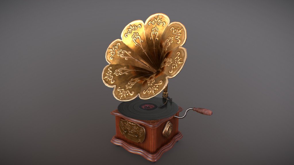 Vintage Gramophone  Game-Asset