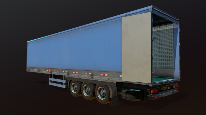 Loading Bay Truck Trailer LOD0 3D Model