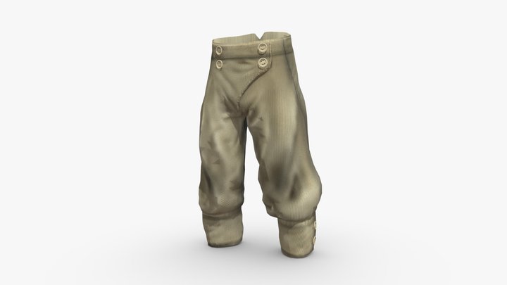 Corduroy Pants for fantasy character 3D Model