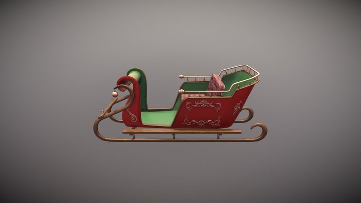 Santas Sleigh 3D Model