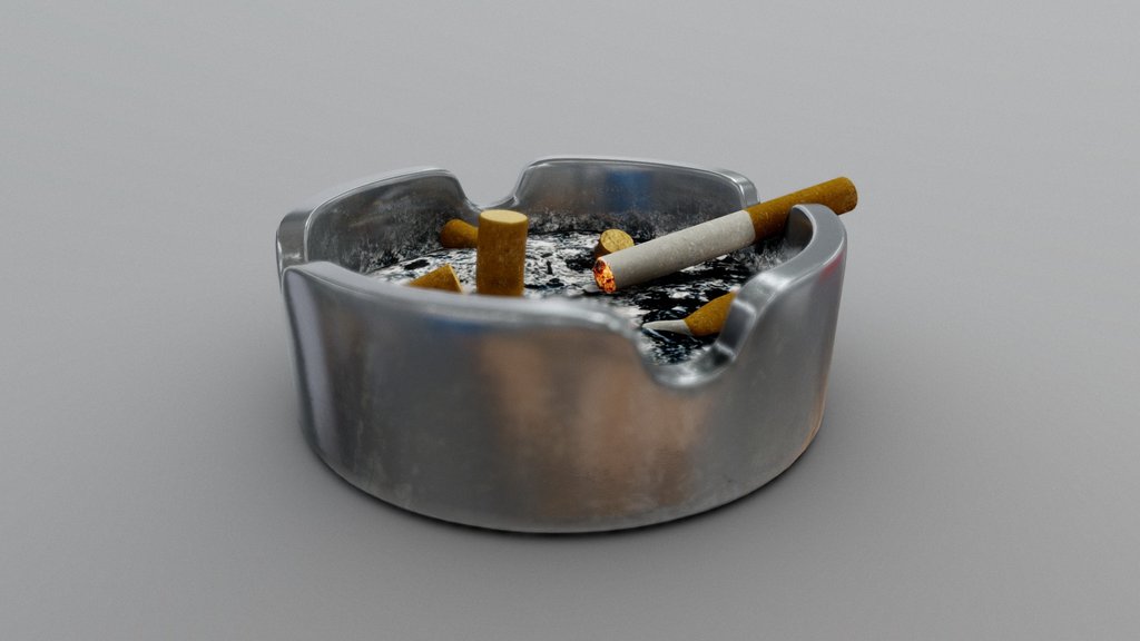 Vintage Metal Ashtray