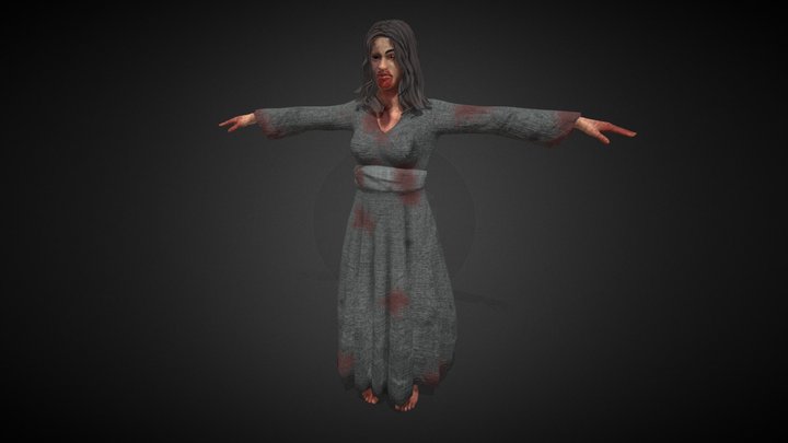 Undead Woman 3D Model