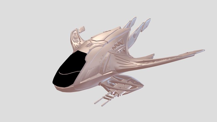 Sci-fi spaceship 3D Model