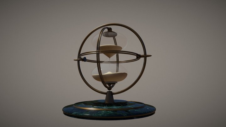 Steampunk hourglass 3D Model