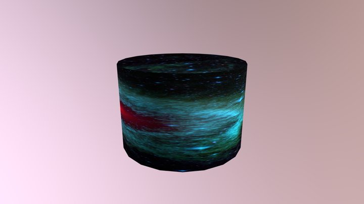 Space Ship Diorama Textured 3D Model