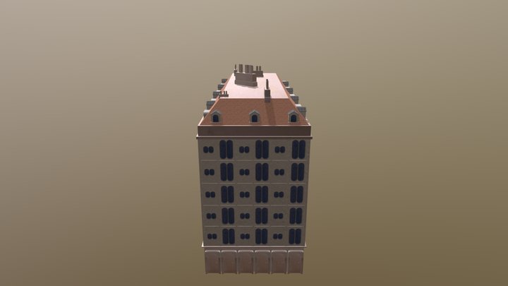 European Building of 19th century 3D Model