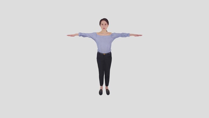 F0016_ Northern Soul Spin Girl 3D Model