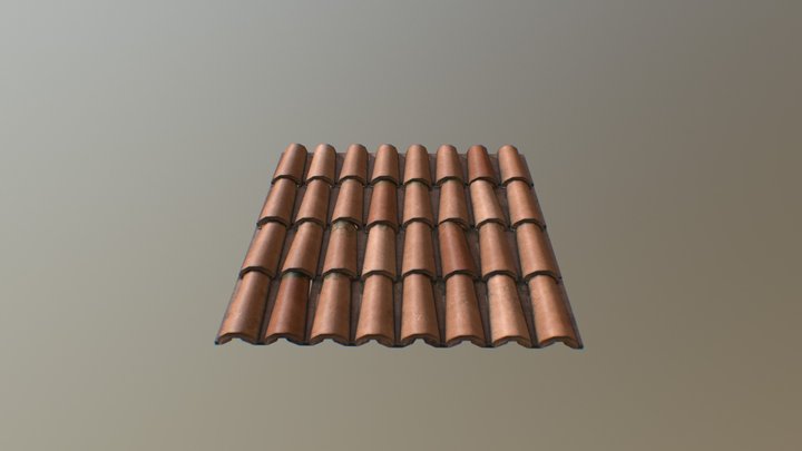 Modular Roof Shingles 3D Model