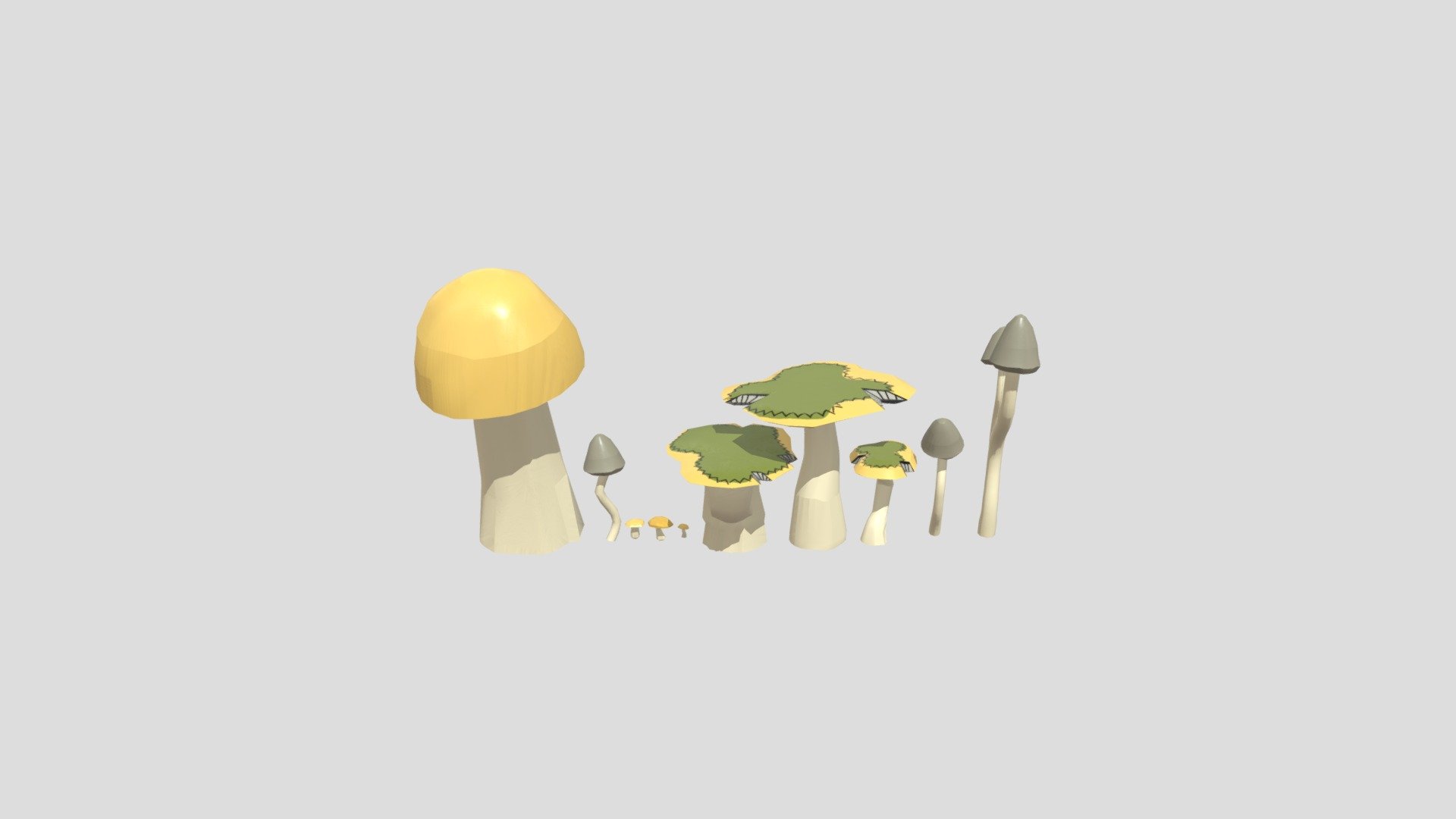 Shrooms - 3D model by goblinmagic [e3b0678] - Sketchfab