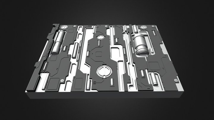 Sci-fi Floor Section KB020 – Modello 3D gratuito STL