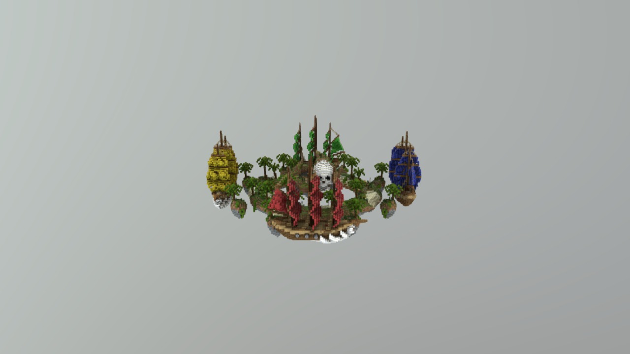 3D model DrunkPirates 4×4 Bedwars - This is a 3D model of the DrunkPirates 4x4 Bedwars. The 3D model is about a christmas tree with ornaments.