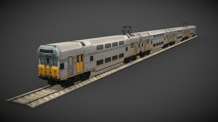 Sydney Trains S Set Low Poly 3D Model