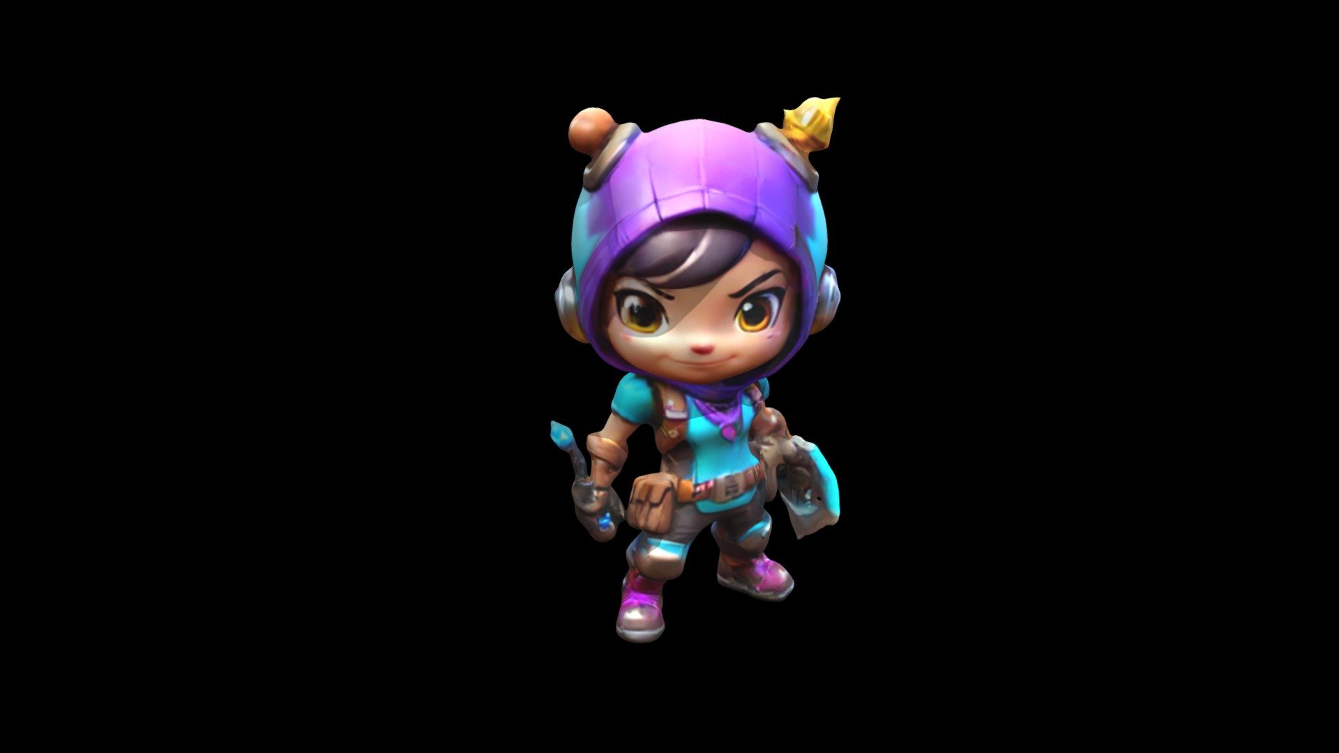 Anime-Style Warrior Princess Chibi - Download Free 3D model by klrxyz ...