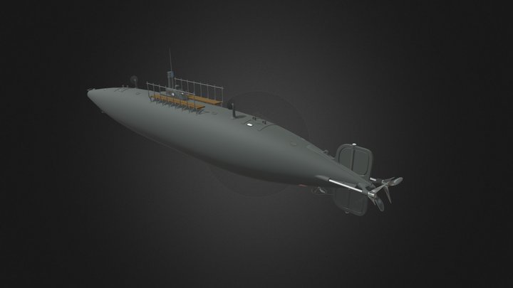 Submarino Isaac Peral - Exterior 3D Model