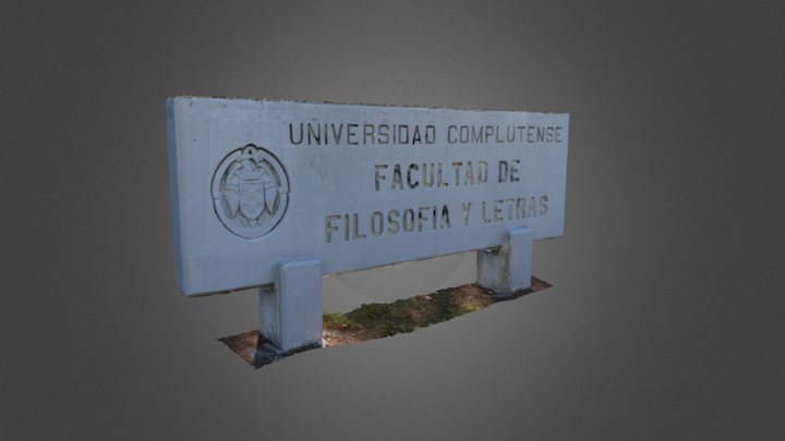 Cartel de Filosofía y Letras de la UCM - Madrid 3D Model