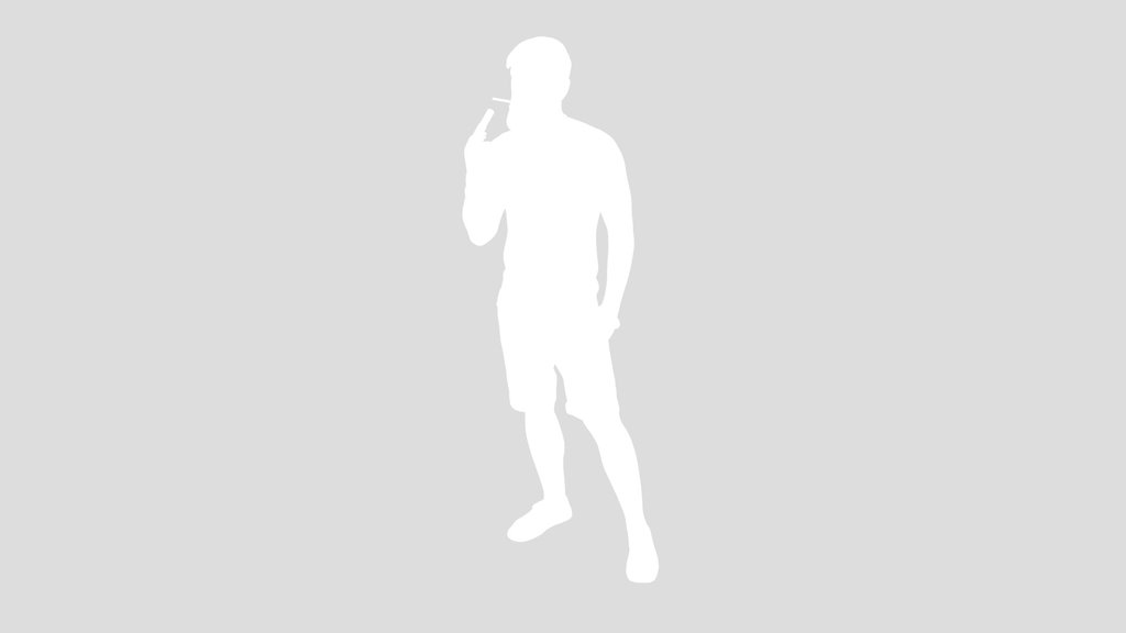 Angry Tattooed Man Smoking