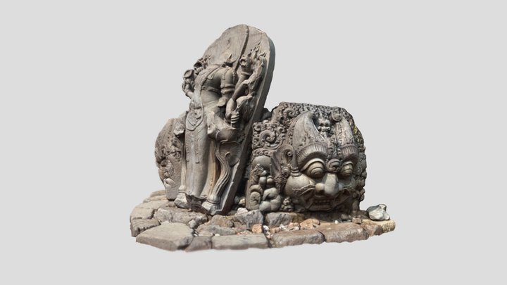 Arca Amoghapasa Candi Jago 3D Model