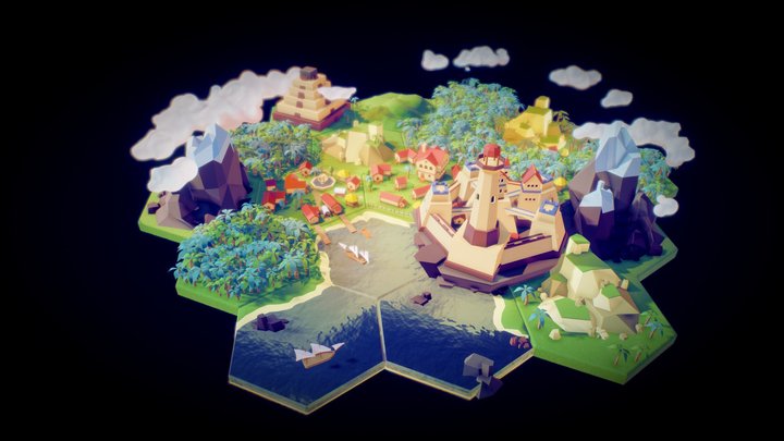Island ​game art 3D Model