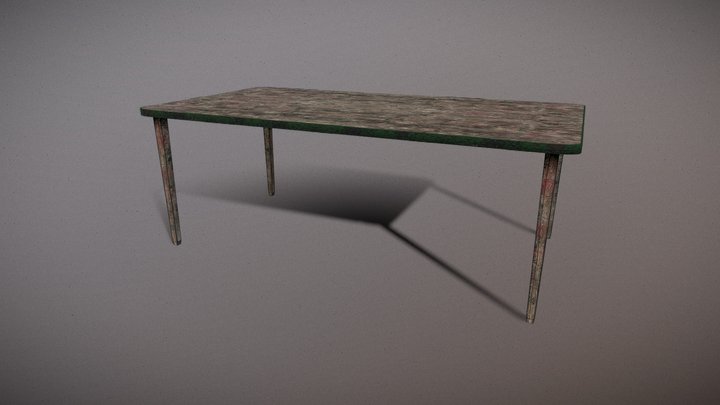 Lowpoly old Table – Free 3D Model STL