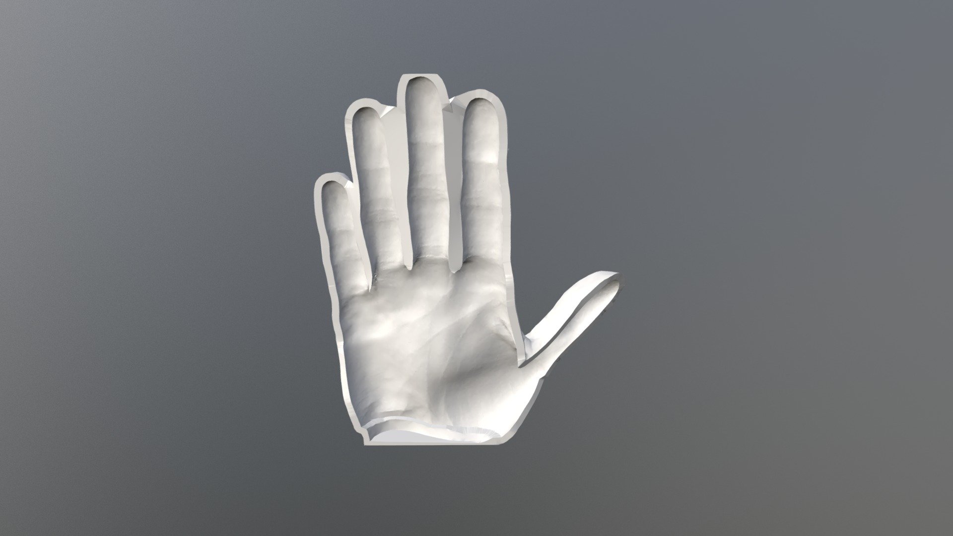 Bottom Mold for Prosthetic Hand Silicone Skin — Sketchfab embed 3D viewer