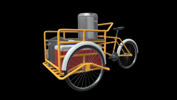 Cargo Bike, Tricycle (carrito de tamales) 3D Model