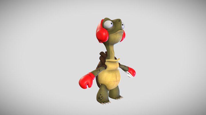 Herbie the Boxing Tortoise 3D Model