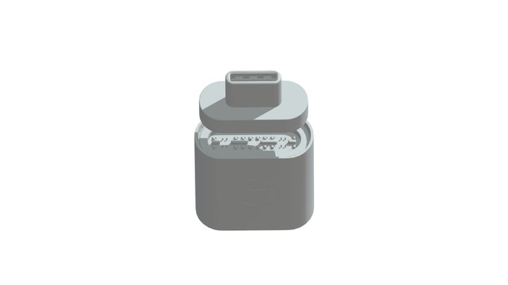 Thunderbolt 3 Magnetic USB-C Adapter for  Macs 3D Model