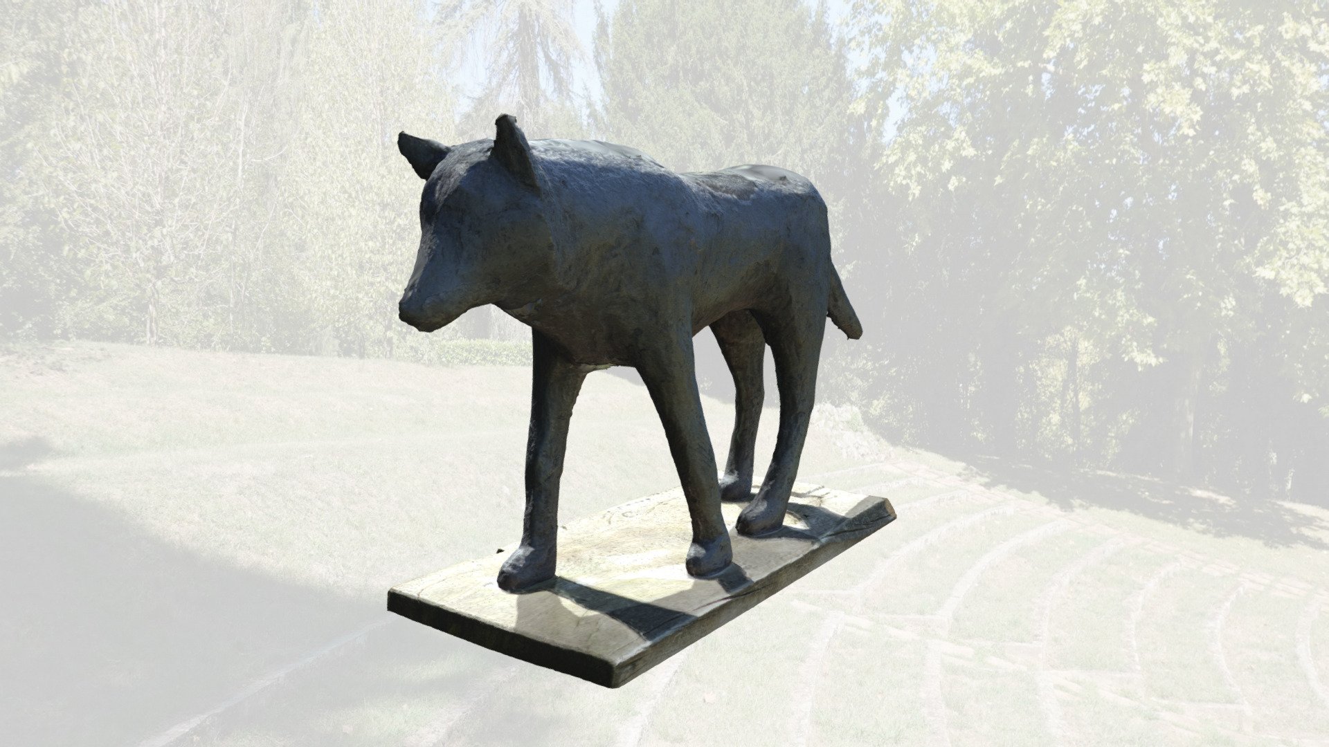 Paysage et Loup