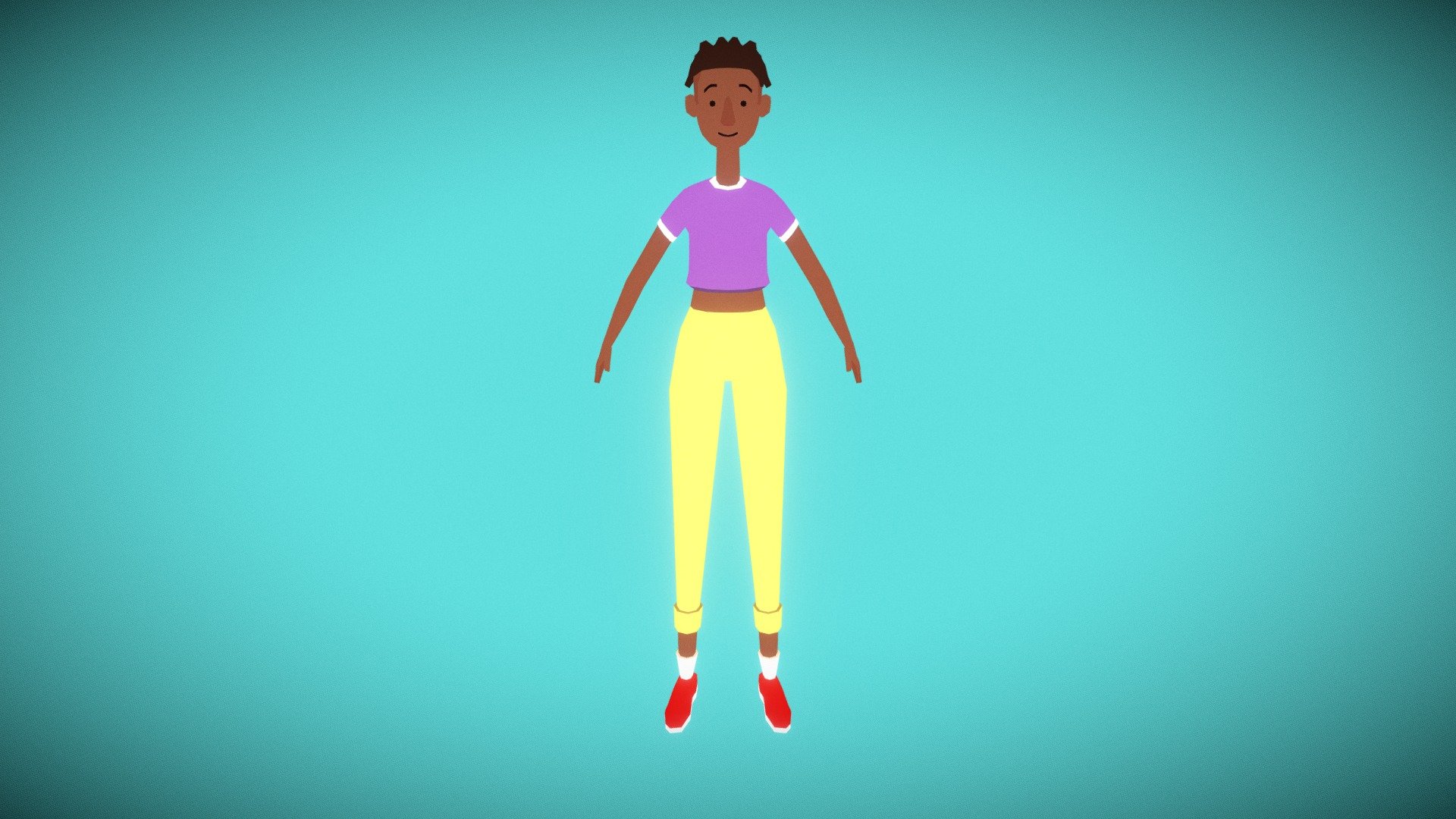 Low Poly African Girl