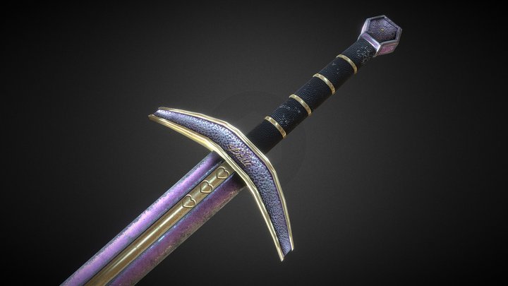 Pink Sword 3D Model