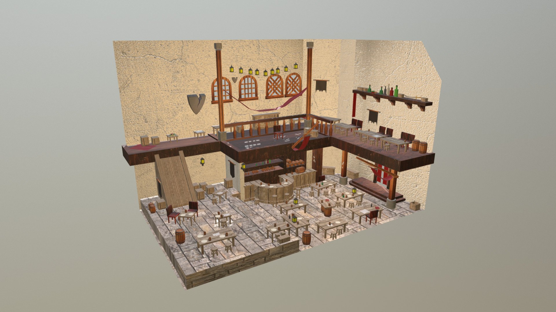 Bar - 3D model by michelescoto [e3c1d51] - Sketchfab