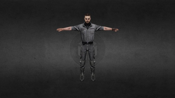 Major Sergey Nechaev (P-3) Demake 3D Model