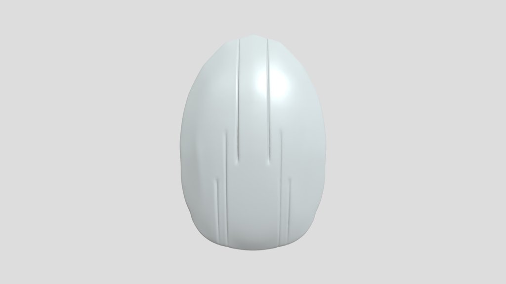 A shiny oval object