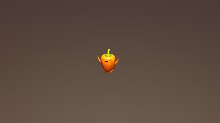 Cute Creature Workshop - Stylized Bell Pepper 3D Model