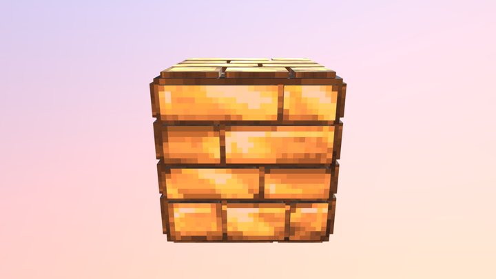 Gold Block 3D Model