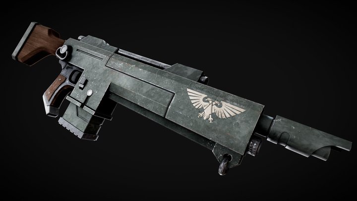 warhammer40k - modular kantrael pattern lasgun – Modelo 3D gratuito STL